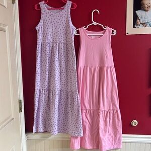 Cat & Jack Pink and Wonder Nation Knit Dresses size 7-8